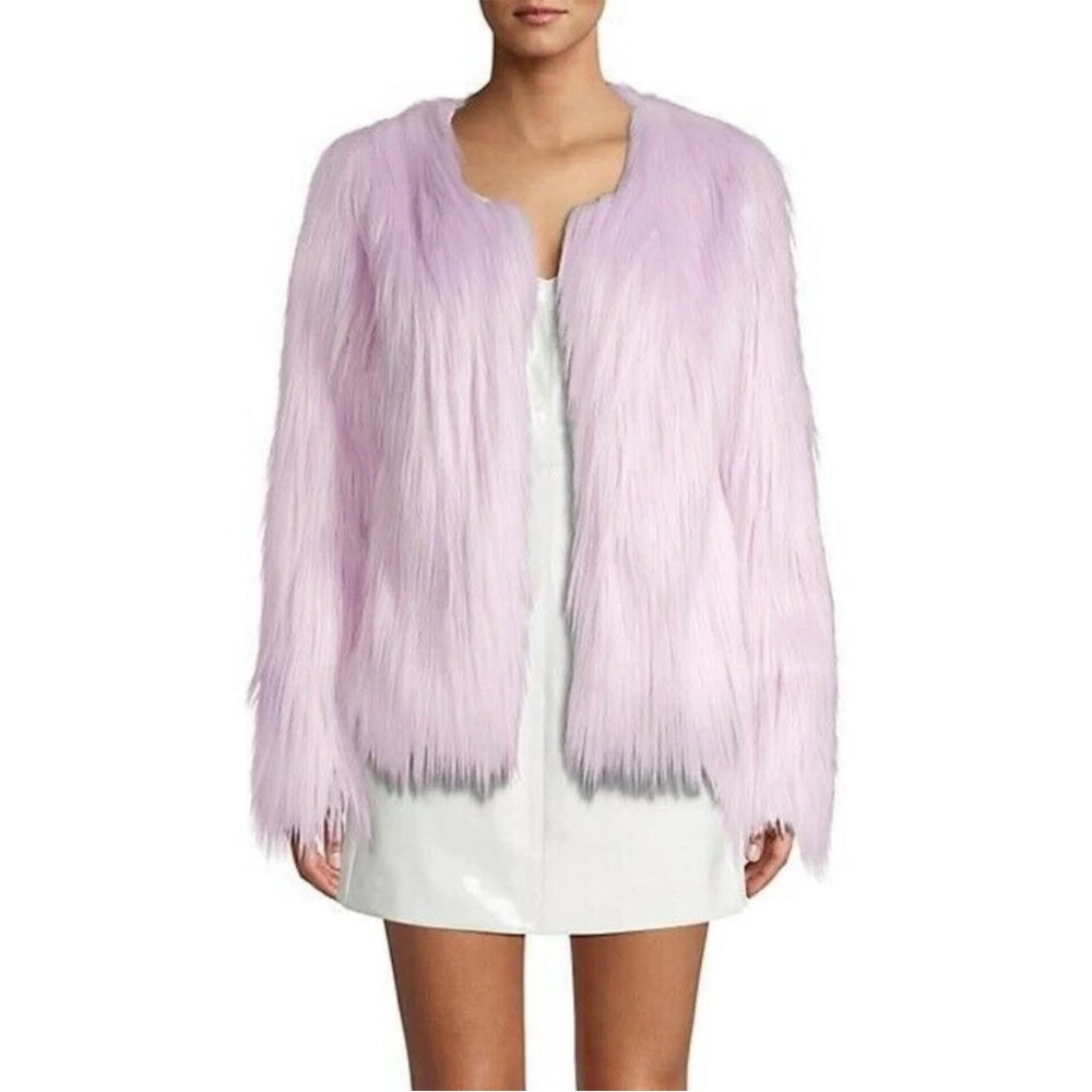 NWT Unreal Fur Lotus Pink Faux Fur Jacket